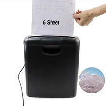 6 листов 10L A4 Мини измельчитель бумаги измельчитель Домашний набор канцелярских принадлежностей Электрический немой высокой мощности