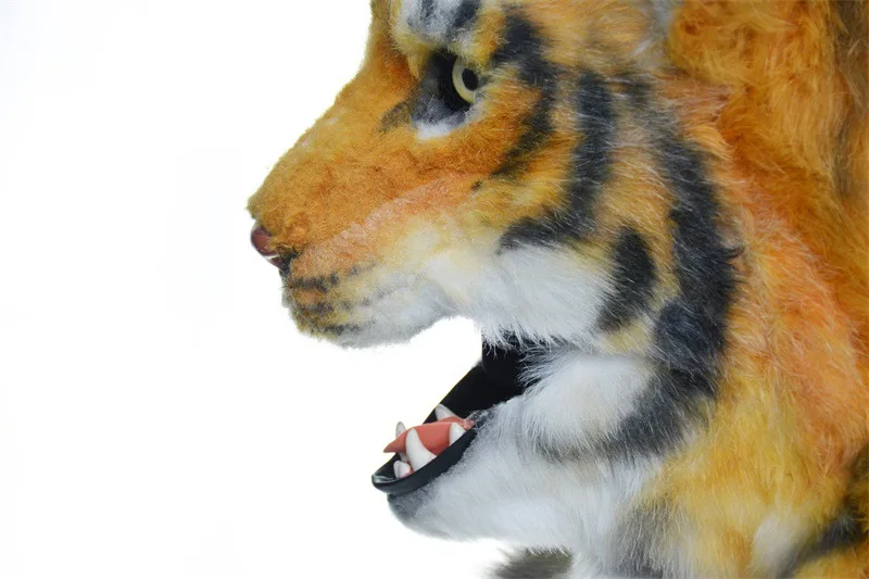Маска для рта с изображением тигра, костюм для Хэллоуина, театральная опора, Новинка высокого качества, меховая маска для животных тигра