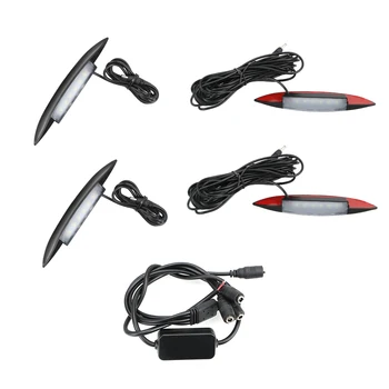 

White Universal Car Wheel Eyebrow Lamp 4Pcs/set Atmosphere Light Car Tyre Wheel LED Light 3 Mode Flash Breathe Strobe