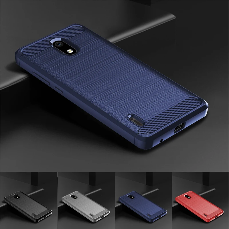 

For Nokia 3.1A 3.1C Silicone Soft TPU Brushed Carbon Fiber Texture Cover Sfor For Nokia 8.1 7.1 6.1 5.1 3.1 Plus Back Cover