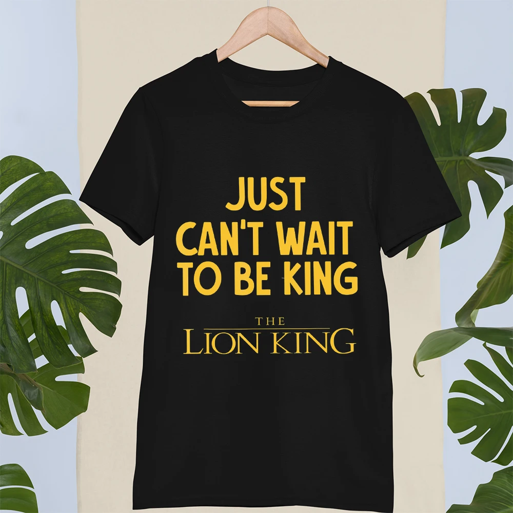 Kawaii Simba and Nala Lion King Print T shirts Female Clothing Casual Loose Unisex Tshirts Harajuku Tee Summer Women T-shirt custom t shirts