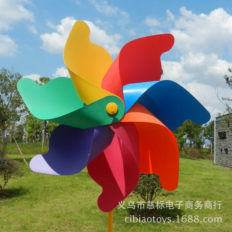 

Extra Large 1.2 M Outdoor Toy Windmill DIY Colorful Windmill Real Estate Scenic Area Garden Planning Decoration