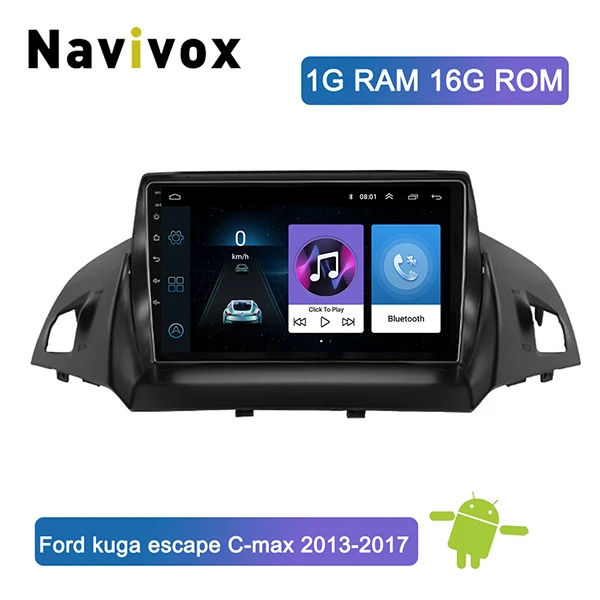 Navivox 9 ''2.5D Автомобильный мультимедийный плеер не 2 Din Android автомобильный радиоприемник для Ford Kuga 2013- gps Навигация стерео Поддержка SWC - Цвет: 1G  RAM 16G ROM