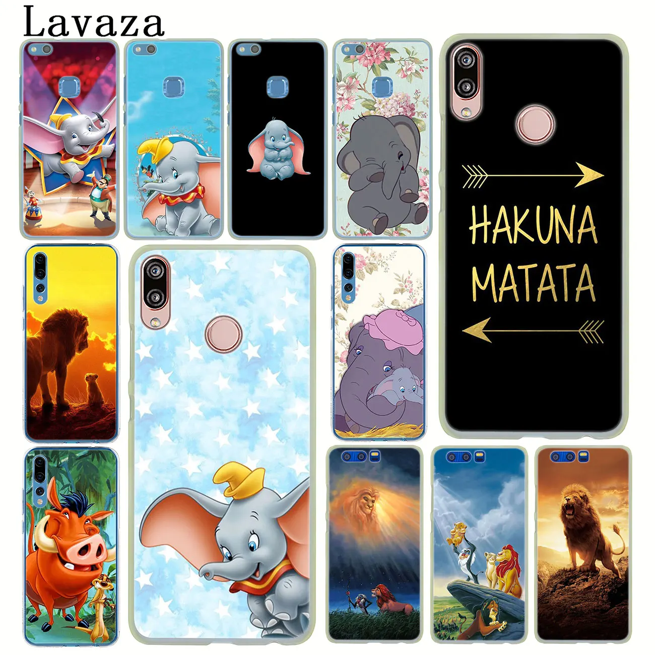 

Lavaza Cartoon The lion king Dumbo Phone Case for Huawei P30 P20 P10 P9 Plus P8 Lite Mini 2017 2016 P smart Z 2019