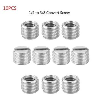 

10Pcs/set Metal 1/4" to 3/8" Interchange Convert Screw Adapter for Tripod Monopod Ballhead DSLR SLR Camera Accessories
