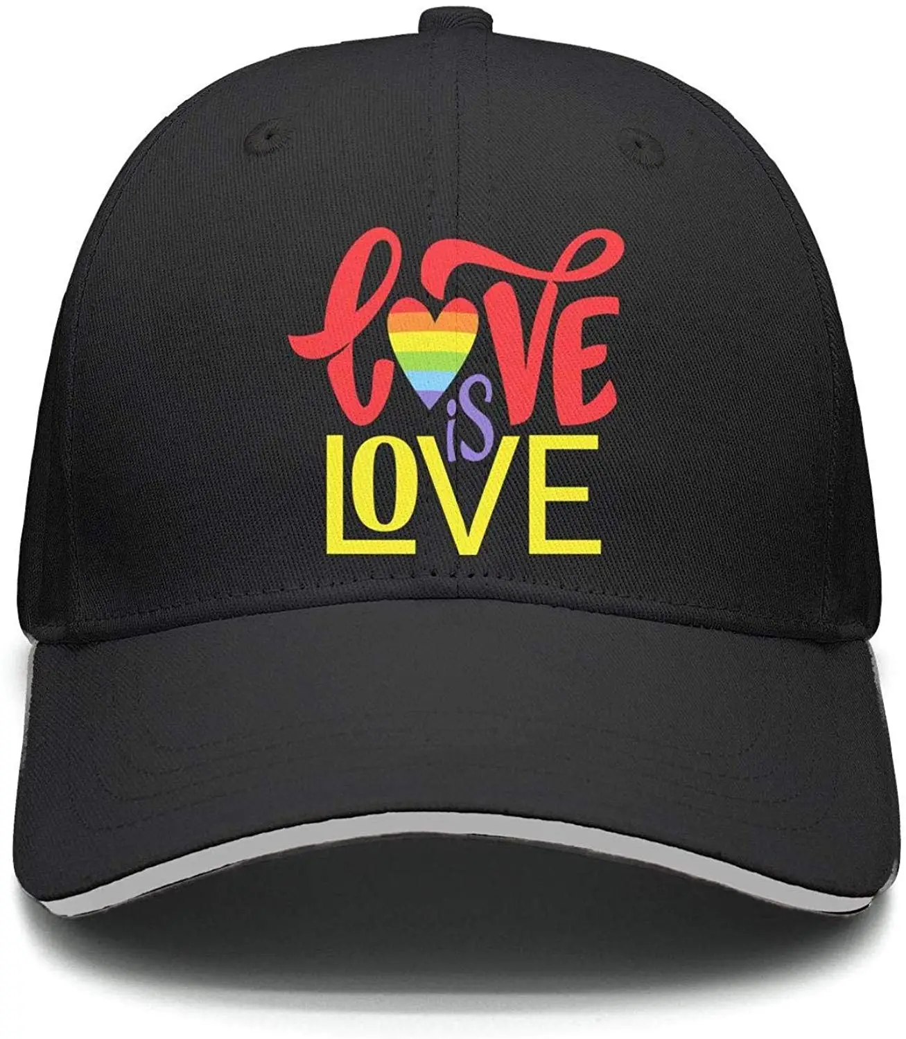 Love is Gay плакат с радугой мужчины милые Регулируемые Сетки солнце Хлопок