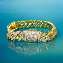 DNSCHIC 12 мм, кубинский браслет, 7, 8, 9 дюймов, хип-хоп браслет для мужчин, хип-хоп ювелирные изделия для рэпера, Панк подарок