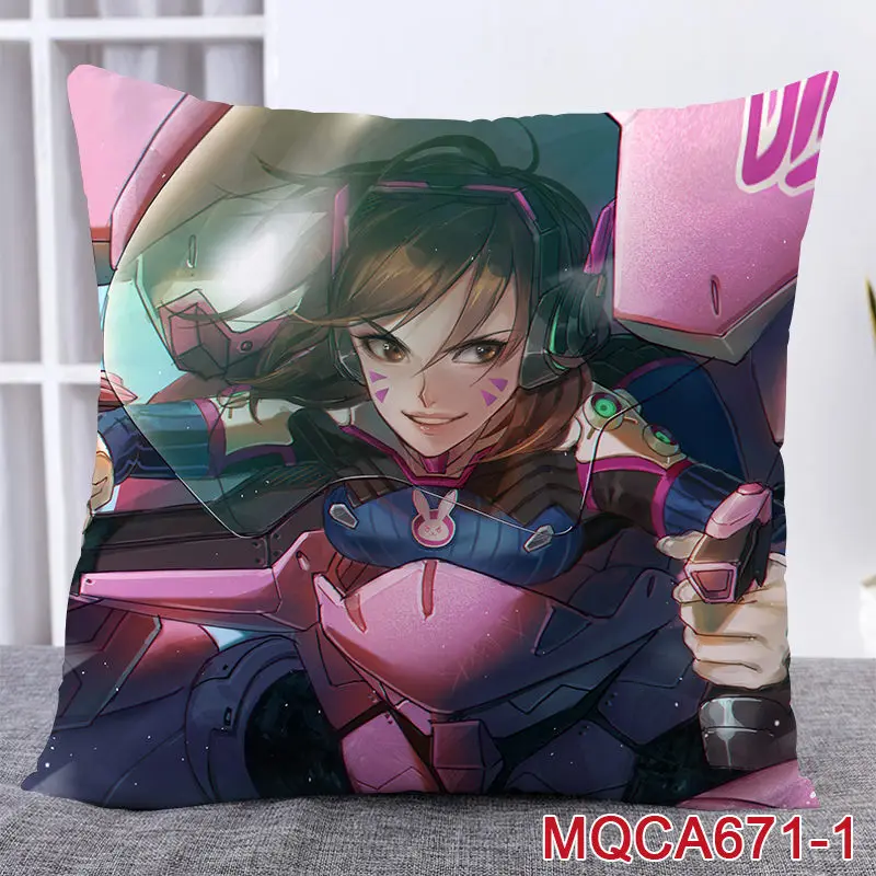 45X45 см аниме игра Overwatch наволочка OW dva Mercy Mei Hanzo Genji Reaper Dakimakura Чехол 3D двухсторонний принт наволочка - Цвет: 3