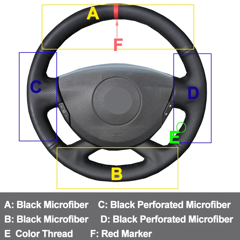 Lenkradbezug Für Renault Trafic Auto Lenkrad Abdeckung Mikrofaser Leder +  Carbon Fiber Mode Auto Zubehör - AliExpress