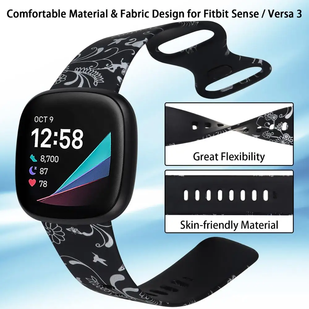 Fitbit Versa 3 Ʈ ġ Ʈ Ǹ  ü   Fitbit Sense Strap Correa Fitbit versa 3 Band