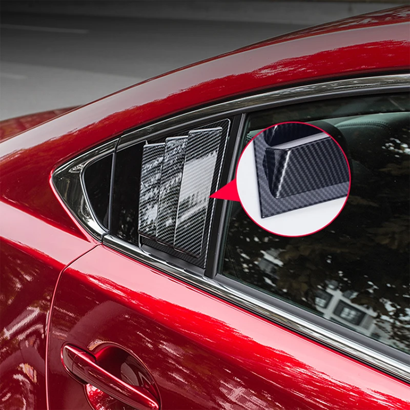 Для Mazda 6 Atenza, автомобильный Стайлинг, автомобильное заднее боковое окно, треугольная D колонна, шторы с блестками, декоративные наклейки, аксессуары