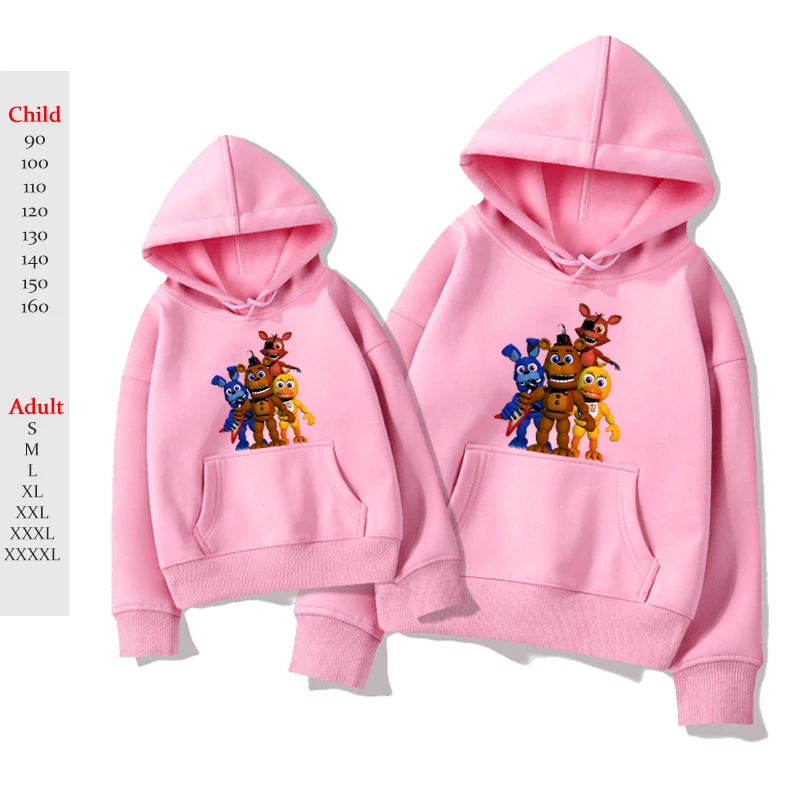 

Winter Clothes Five Nights At Freddy Print Baby Hoodie Family Matching Outfits Boys Girls Sweatshirt Toddler Parent-child Outfit