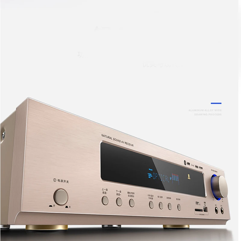 KYYSLB 800 Вт 220 В AK-558 Bluetooth усилитель 5,1 канальный домашний кинотеатр Ktv Высокая мощность AV цифровой Hifi усилитель сабвуфер SD USB