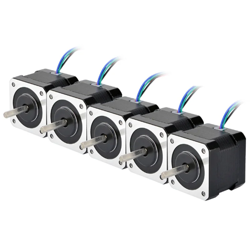 

5PCS 4 Lead Nema 17 Stepper Motor 42BYGH 40Mm 1M Cable 45Ncm (64Oz.In) 2A 17Hs4401 Step Motor for 3D Printer