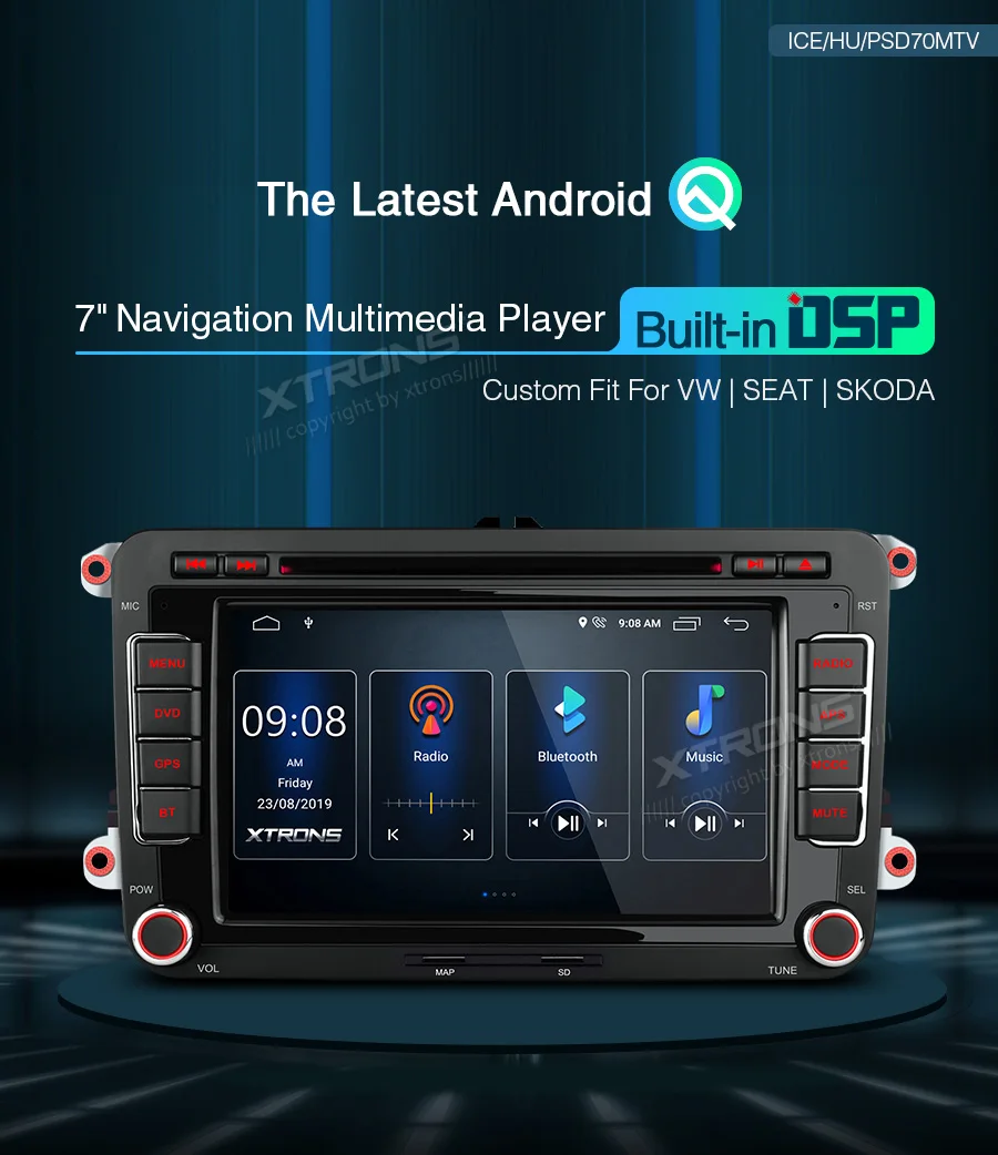 " Android 10,0 Q OS автомобильный DVD Мультимедиа gps радио для Seat Altea 2004- Toledo 2004- Alhambra 2010- Altea 2004