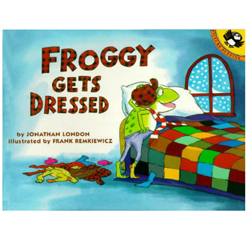 Froggy одевается Джонатаном Лондоном образовательная английская книга с