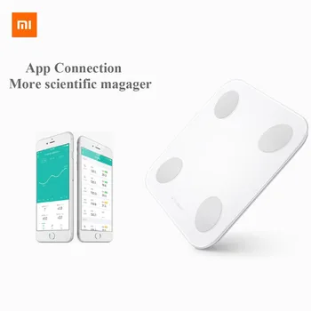 

Original Xiaomi Mini 2 Weighing Scale Balance Smart Body Fat Weight Scales English APP Control LED Display Work With Mihome APP