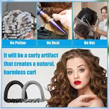 

Sleeping Hair Roller Heatless Curling Rod Headband Rod Hair Silk Overnight Band Magic Wave Curls Curler Hair Heatless K8x5