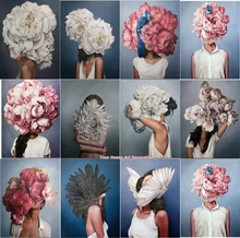 Posters And Prints Wall Art Floral Feather Woman Abstract Fashion Style Canvas Painting Printed Modular Picture Home Decor Posters And Prints Wall Art Floral Feather Woman Abstract Fashion Style Canvas Painting Printed Modular Picture Home Decor