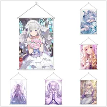 

Re Zero Emilia Alloy Scroll Cartoon Comic Scroll Hanging Wall Decor