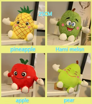 

Multiple Styles Selected New Fruits Hami melon pear apple pineappleoft Plush stuffed Doll Toy