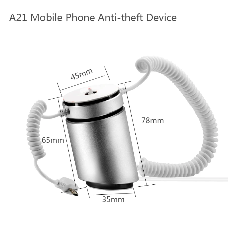 Mobile Phone Security Anti-theft Display Stand Holder with Alarm Charging Cylindrical Phone Holder VDX99