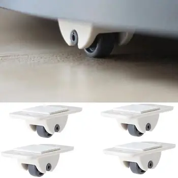 

Four-Pack Storage Box Pulley, Storage Box Accessories Roller Bin Can Trash Pulley Wheels Box Storage Stick I7N8