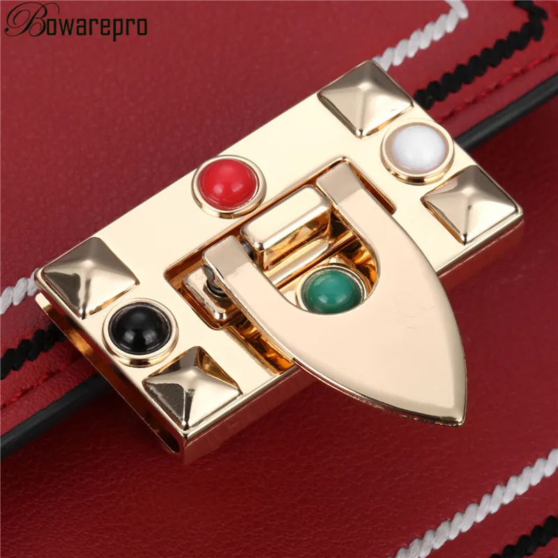 bowarepro Rectangle Shape Metal Bag Decoration for DIY Handbag Craft Messenger Shoulder Bag Part Hardware Accessories 1pc