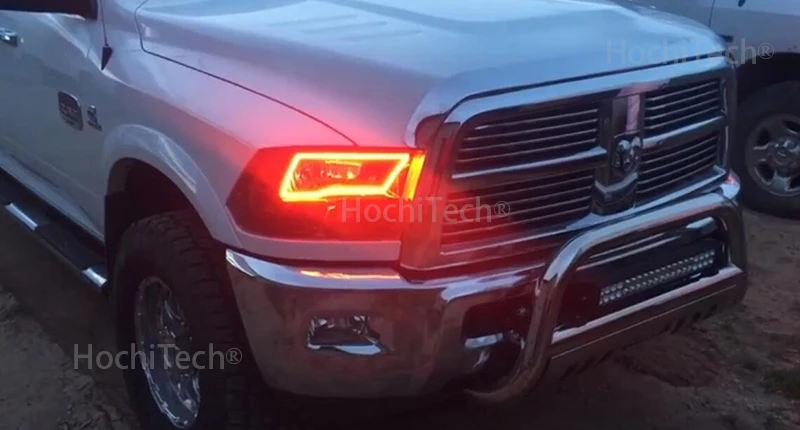 Для Dodge Ram 1500 2500 3500 4500 5500 2009- Angel Eye светодиодное кольцо с ореолом RGB многоцветная Спортивная фара наборы