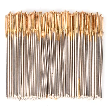 

Top-10000 Pieces Of 24 Gold Tail 11CT Medium Needle Cross Stitch Needle Blunt Head Gold Tail Needle Does Not Tie