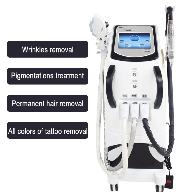 

2019 Best CE approved 3 in 1 IPL SHR OPT Hair Removal machine RF face lifting and pico laser/ndyag laser for tattoo removal