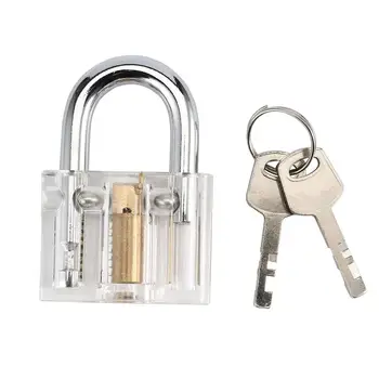 

New Transparent Locksmith Tools Practice Lock Pick Kit With Broken Key Extractor Wrench Tool Removing Hooks Hardware