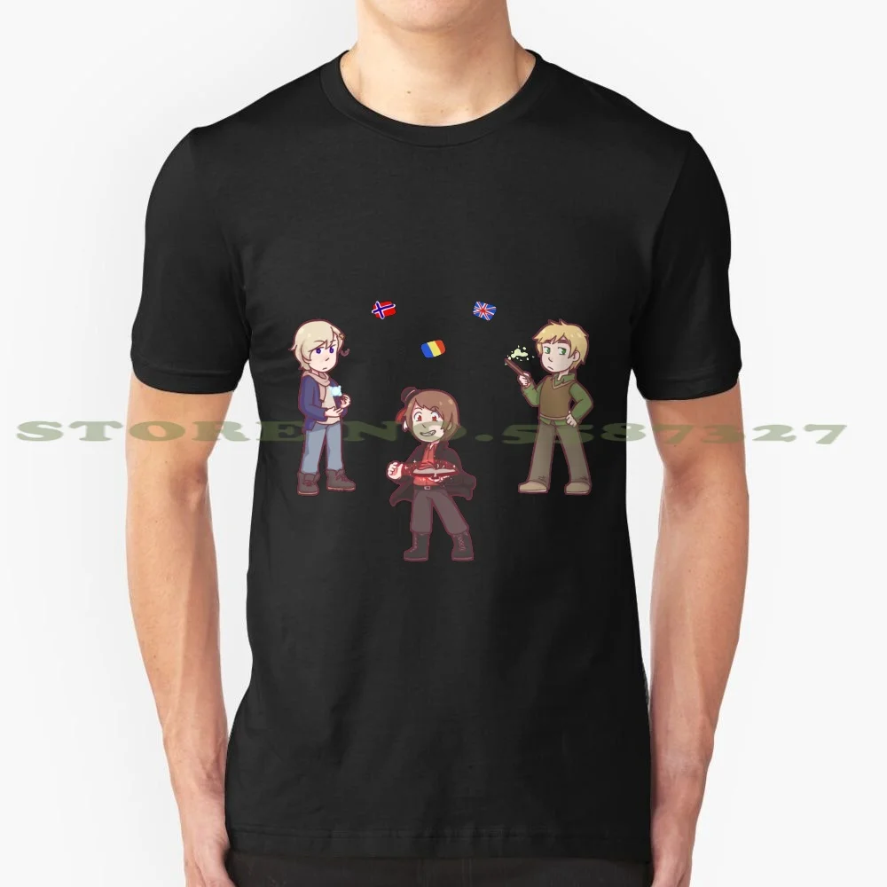 Модная Винтажная Футболка Magic Trio футболки Hetalia Aph Норвегия Румыния Англия |