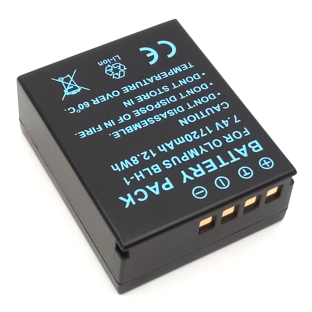 2 шт. 1720 мАч BLH-1 BLH1 BLH 1 батарея для цифровой камеры Olympus E-m1 EM1 MARK II EM1-2 Mark2 батарея+ ЖК-зарядное устройство USB