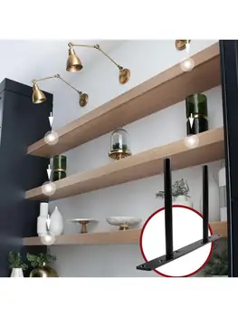 

Invisible Concealed Shelf Support Double T-shaped Bracket Storage Rack Holder F3MB