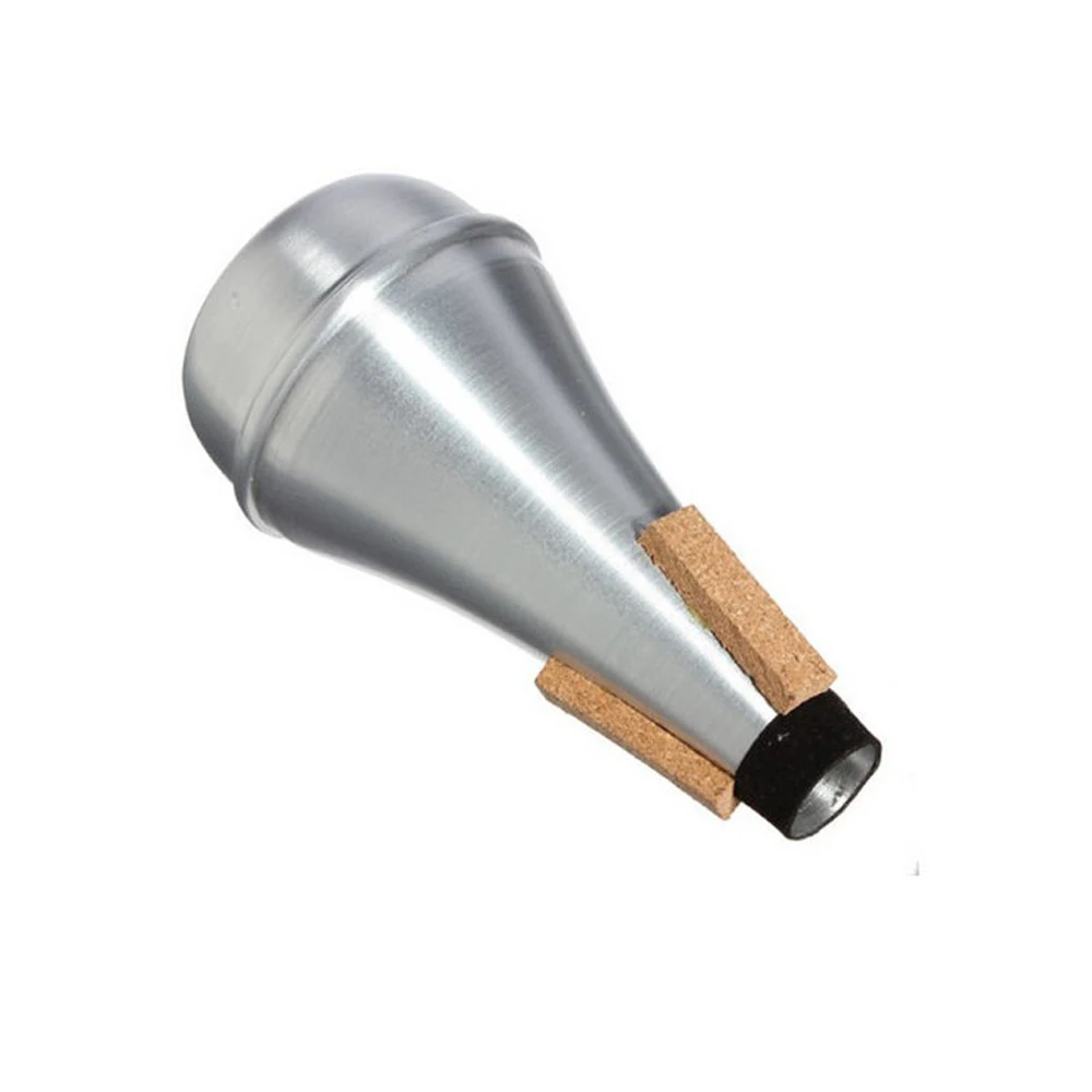 Практическая труба Mute Универсальный Серебряный алюминиевый сплав для начинающих глушитель для латунного Духового Инструмента