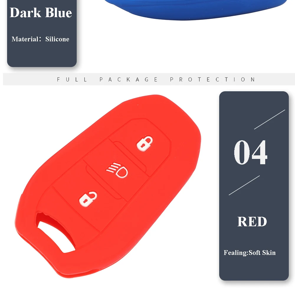 Keyforkess 50pcs Car Styling custodia in Silicone con telecomando per telecomando per Citroen C3 C4 C4L C5 DS 3008 5008 accessori - Hede05cbe1b1343ddbddf8147f24d9903u