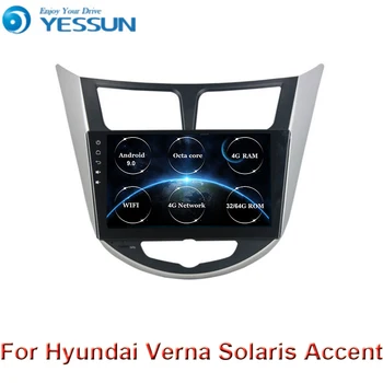 

4+64 Car Radio Multimedia Video Player Navigation GPS Car Android 9.0 For Hyundai Solaris Accent Verna 2011 2012 2013 2014 -2016