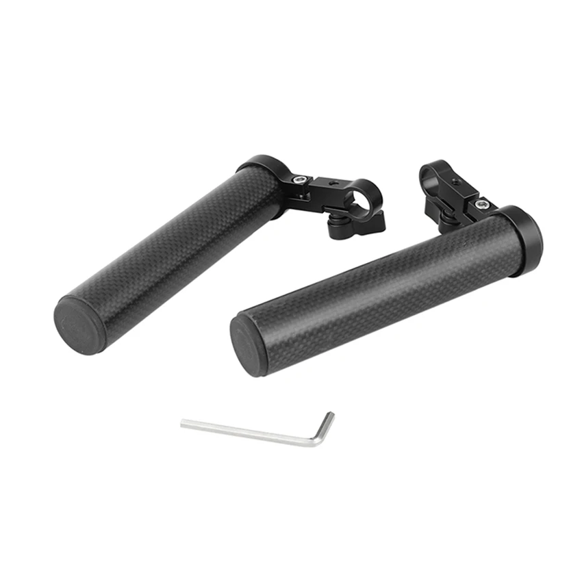

CAMVATE 2pcs Camera Handles Carbon Fiber Handgrip With Standard 15mm Rod Adapter Connection For Monitor Cage Rig Support System