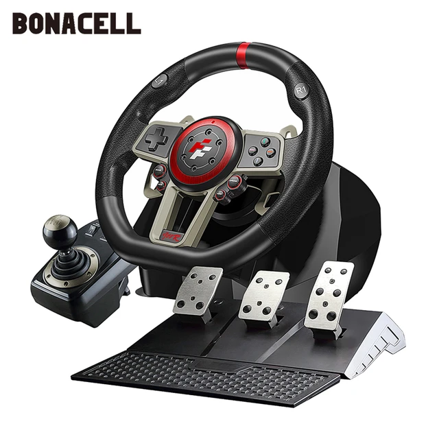 Undertrykke På forhånd massefylde 900° Racing Games Steering Wheel Computer Learning Car Simulation Driving  Machine Accelerator Brake Gear Lever Full Set For Ps4 - Wheels - AliExpress