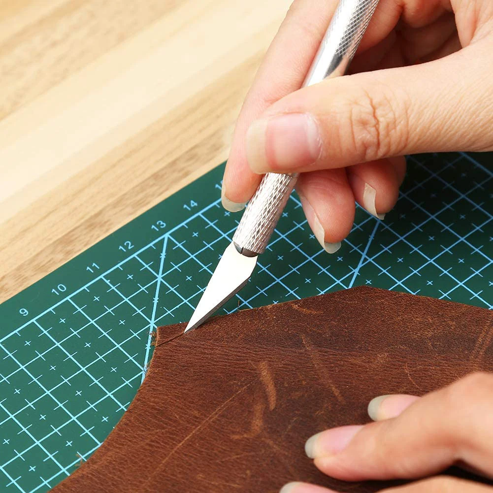 PVC Cutting Mat Hole Punches Leather Tool Cutting Pad Engraving Knife Mat Self-healing leather tools leather craft tool kit leather craft tools leather craft tool leather punches eyelets punching tools