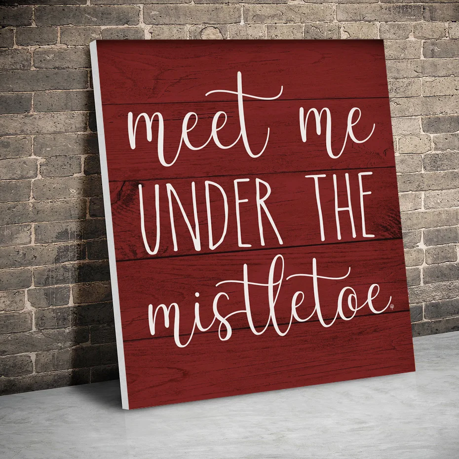 Познакомиться со мной под Mistletoe Рождество холст картины настенные художественные принты плакаты картины гостиной домашний декор с внутренней рамкой