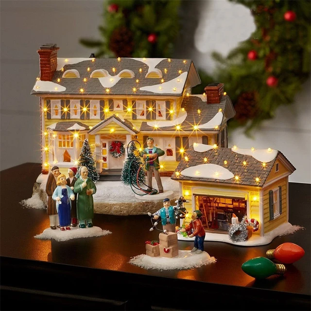 Décoration de village de vacances de Noël, maison de vacances, bâtiment  4.2, vacances de convocation, ornements en résine, décor à la maison, Noel  - AliExpress