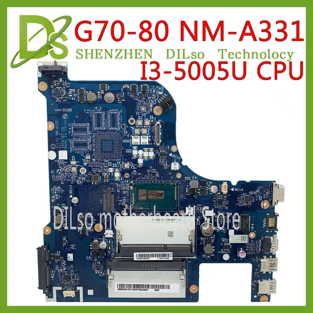 KEFU NM-A331 материнская плата для Lenovo G70-80 B70-80 Z70-80 Z70-70 AILG I3-5005U ЦП тест 100% Оригинальная