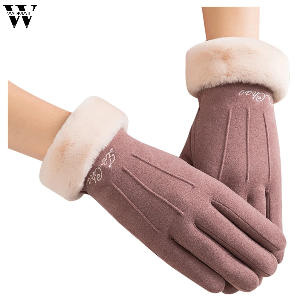 Womail женские зимние перчатки высокого качества ветрозащитные теплые уличные перчатки одноцветные Варежки перчатки для сенсорного экрана gants femme hiver