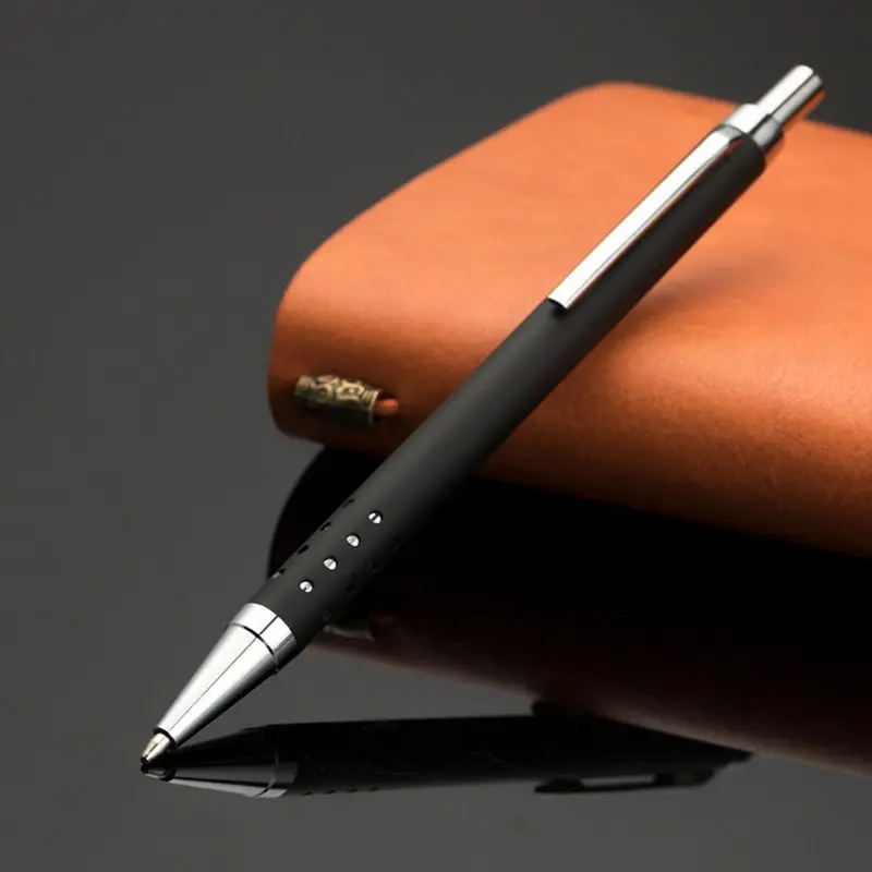 Luxury Metal Ballpoint Pen Press Design 24 Holes School Office Supplies Student Writing Gift