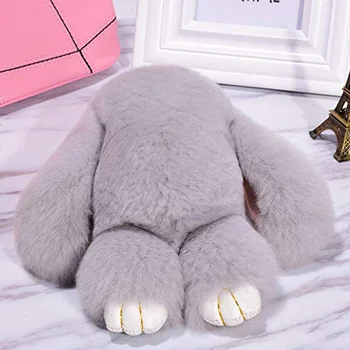 

1PC Exquisite Adorable Fashion Portable Rabbit Keyring Key Holder Plush Soft Rabbit Keychain for Car Decoration Cellphone