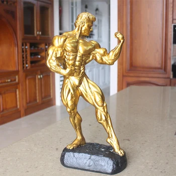 

figure Lovely decoration Trophy boxing figure sculpture muscle-building man puts trophy competition lovers merry christmas home