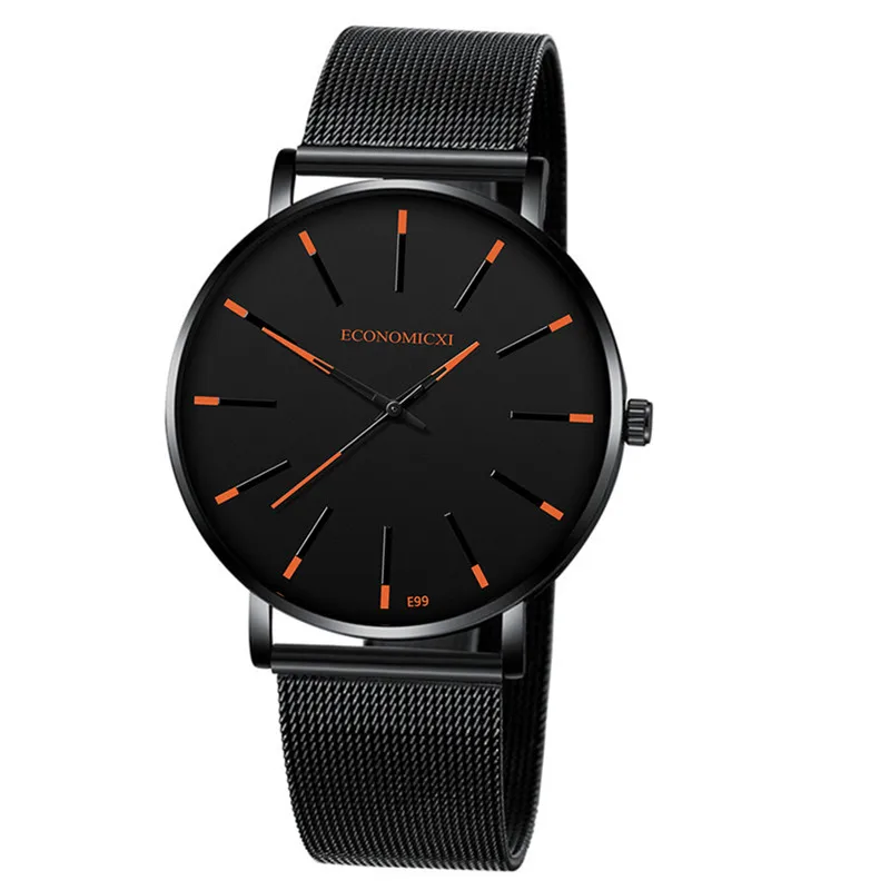 Casual Men's Watch Blue Pointer Multi-Color Alloy Mesh Minimalist Luxury Slim Male Business Temperament Wrist Watch reloj hombre - Цвет: 5