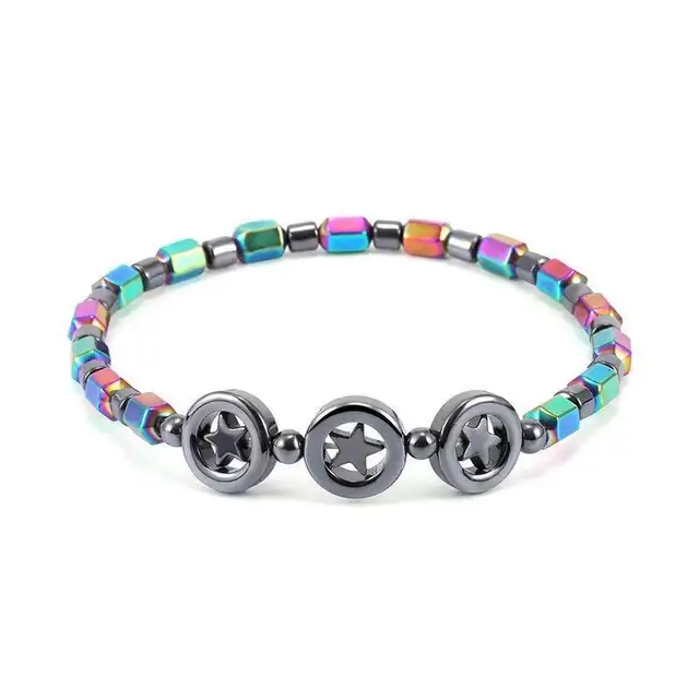 Weight Loss Bracelet - Round Magnetic Colorful Stone 7